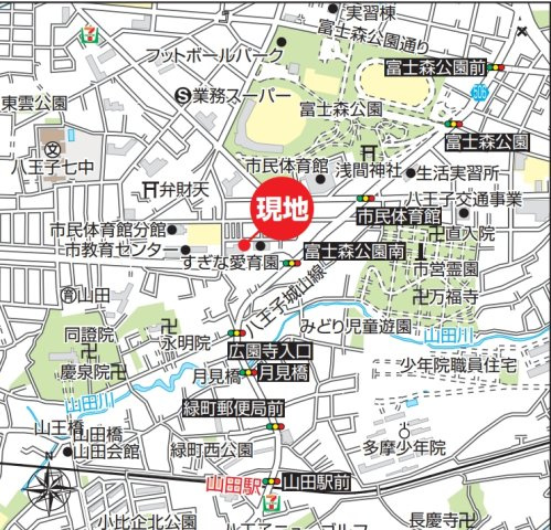 祝　成約済み　八王子市　台町　新築戸建て　７期の地図|～仲介手数料無料☆八王子ひなた不動産～八王子市台町　新築戸建て