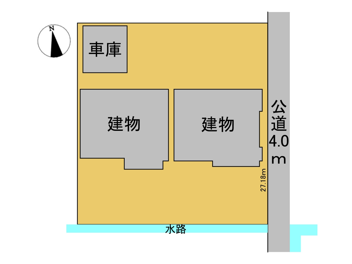 中古戸建　大垣市青木町　昭和47年築の区画図