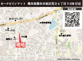 仲介手数料不要　KEIAIスターGRACE東区花立2期【桜木東小・桜木中】の地図|カーナビ➡東区花立６丁目7-108付近