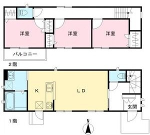三好戸建貸家の間取り