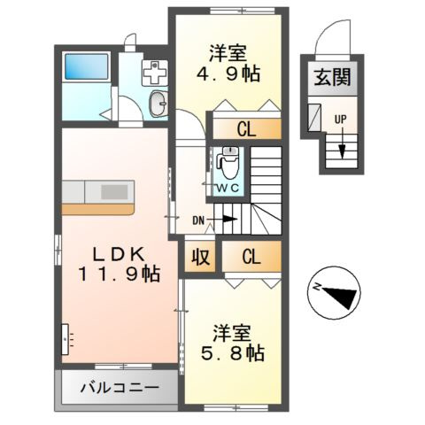 ラ・カーサ・フェリーチェの間取り