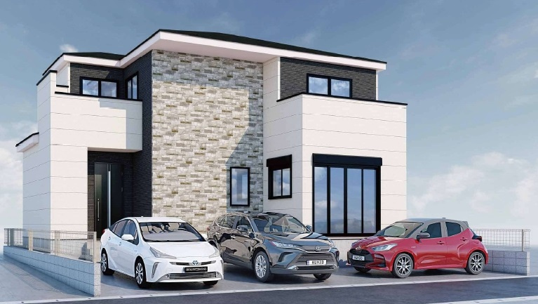 新築一戸建て 川越市吉田の外観パース