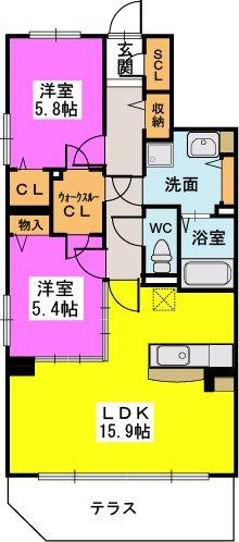 サニーコート津福の間取り