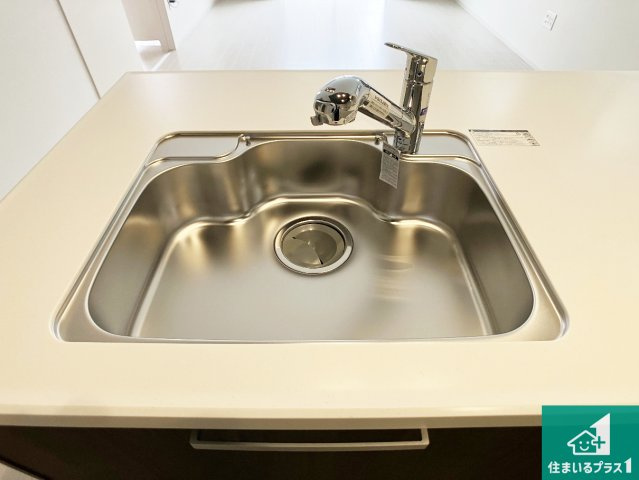 姫路市飾磨区英賀　第2期　新築一戸建ての設備|広々としたシンクで食器洗いも楽々！