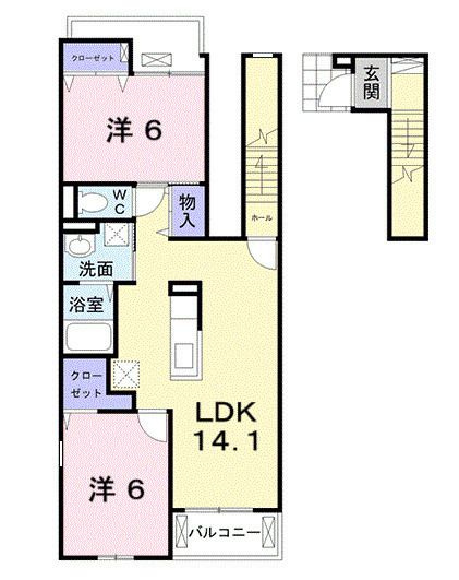 アイフラット日新Ⅱの間取り