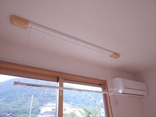 広島市安佐北区亀山１丁目のアパートの設備|便利な室内物干し