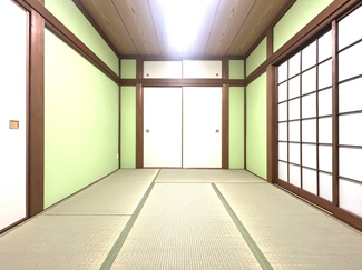 【和室】 | 厚木市恩名 中古戸建て | LDKと隣接した和室6帖