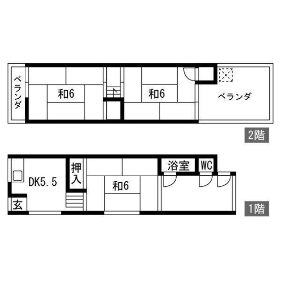 【間取り】 | 高柳５丁目貸家
