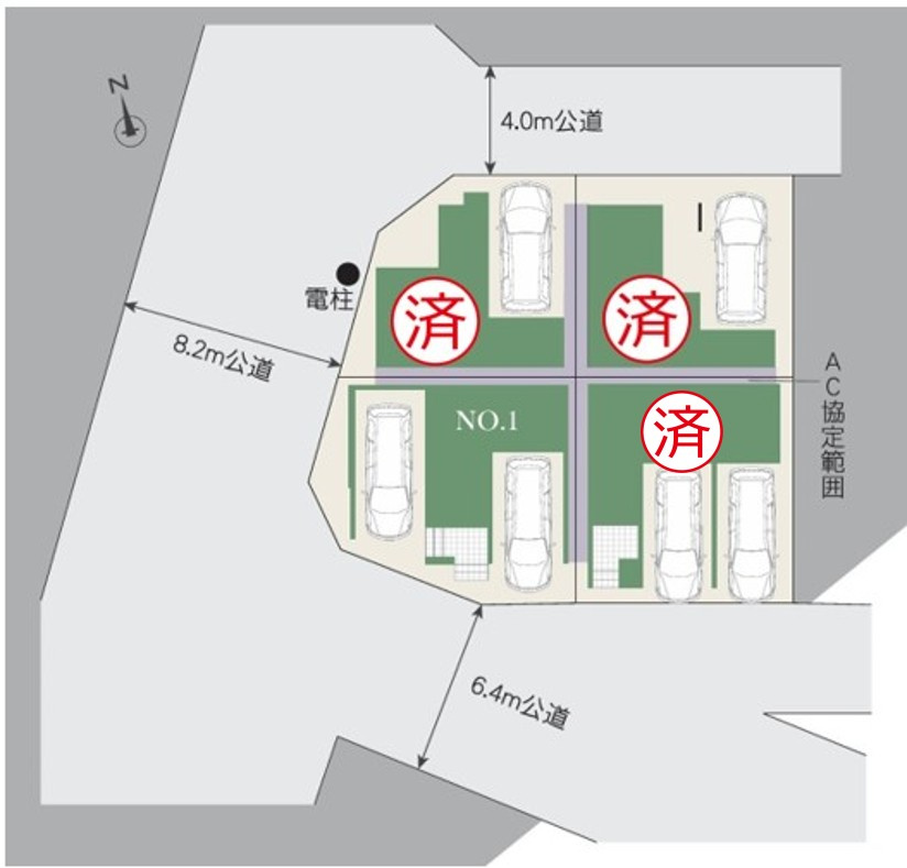 MELDIA昭和区折戸町304④｜名古屋市の戸建ならホームアップの区画図