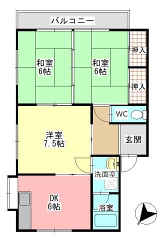 飛鳥第2ハイツの間取り