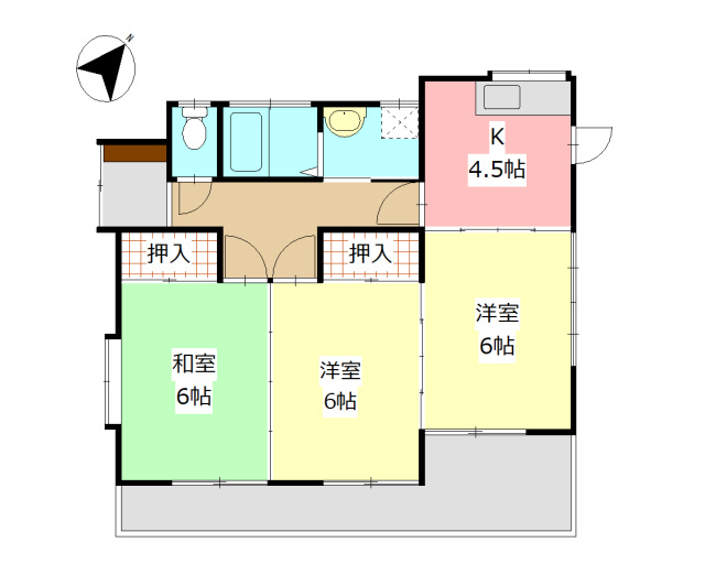 宇城市松橋町豊福の一戸建ての間取り