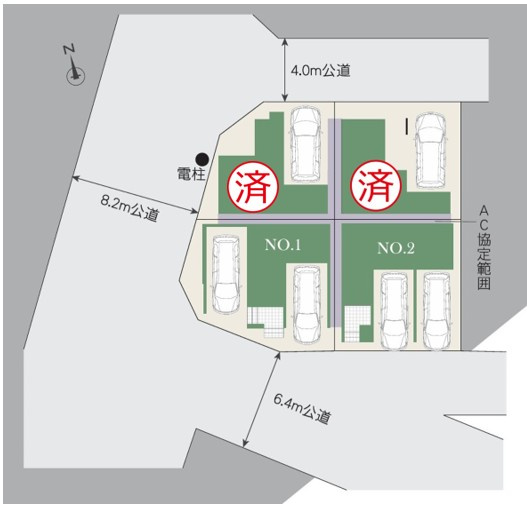 MELDIA昭和区折戸町304④｜名古屋市の戸建ならホームアップの区画図