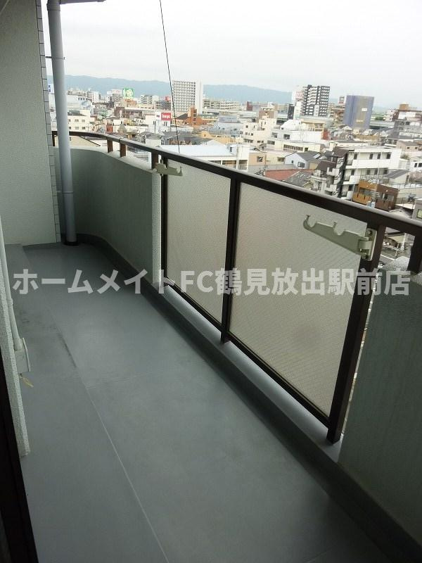 大阪市城東区諏訪３丁目の賃貸マンションのバルコニー