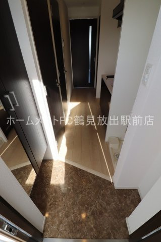 大阪市鶴見区放出東３丁目の賃貸マンションの玄関