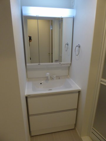 大阪市城東区鴫野東３丁目のハイツの独立洗面台