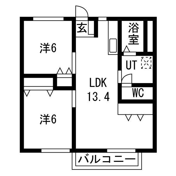 メゾン白国2号棟の間取り