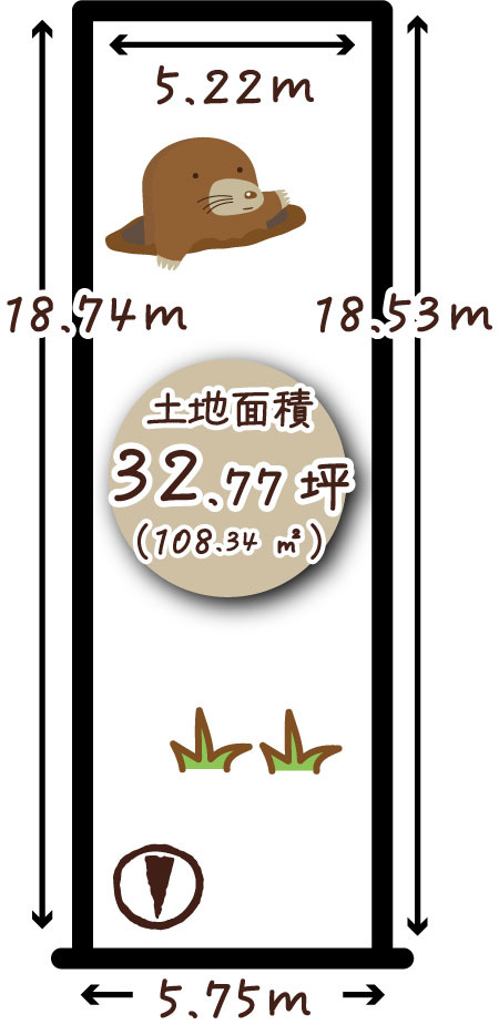 寺戸町山縄手　条件無し土地の区画図