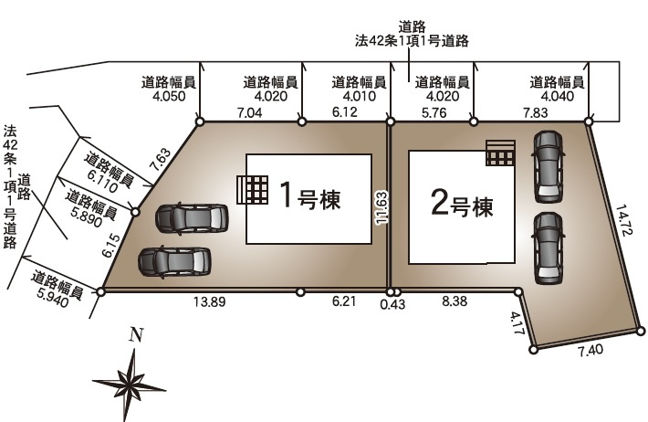 島内第4　の区画図
