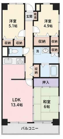 フェリスカーサの間取り