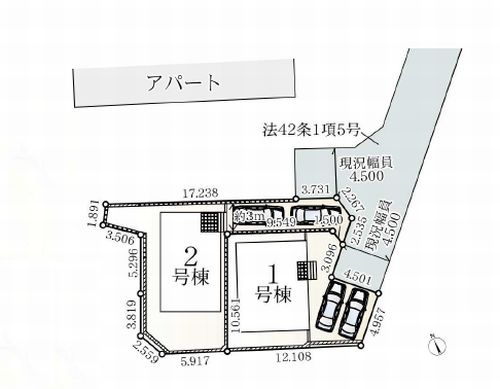 【区画図】 | 【仲介手数料０円】伊勢原市沼目第26　新築一戸建て　全2棟 | 伊勢原市沼目第26　新築一戸建て　全2棟