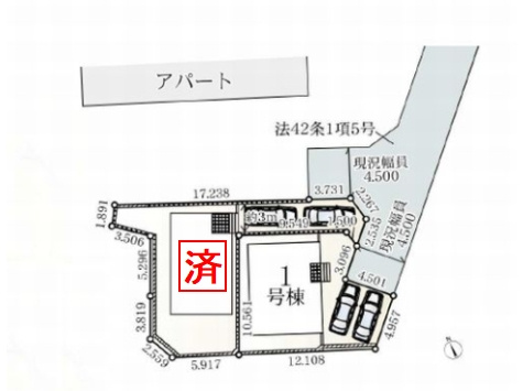 【仲介手数料０円】伊勢原市沼目第26　新築一戸建て　全2棟の区画図|伊勢原市沼目第26　新築一戸建て　全2棟