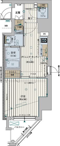 【間取り】 | ファーストフィオーレ谷町六丁目フェリシア