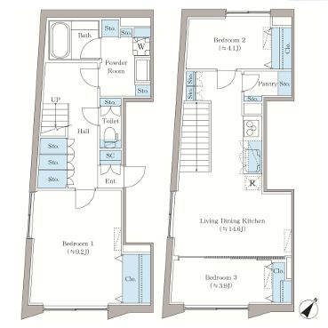 【間取り】 | アローズ茗荷谷 | 84.76㎡3LDK