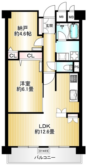 【間取り】 | コボリマンション東三国 | 上層階・Ｒ８年４月下旬室内改装完了予定・全居室収納有・二重サッシ