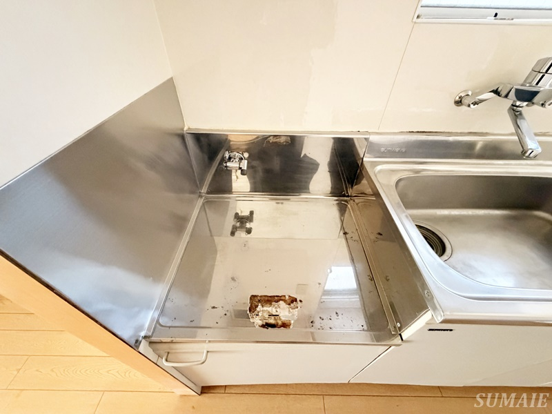 前田マンションのキッチン|コンロ設置場所です☆