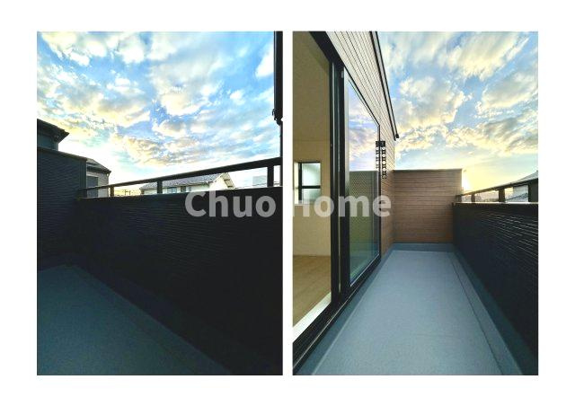 江戸川区江戸川5丁目新築分譲住宅のバルコニー|バルコニー×2