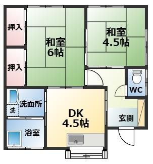 天領町M貸家の間取り