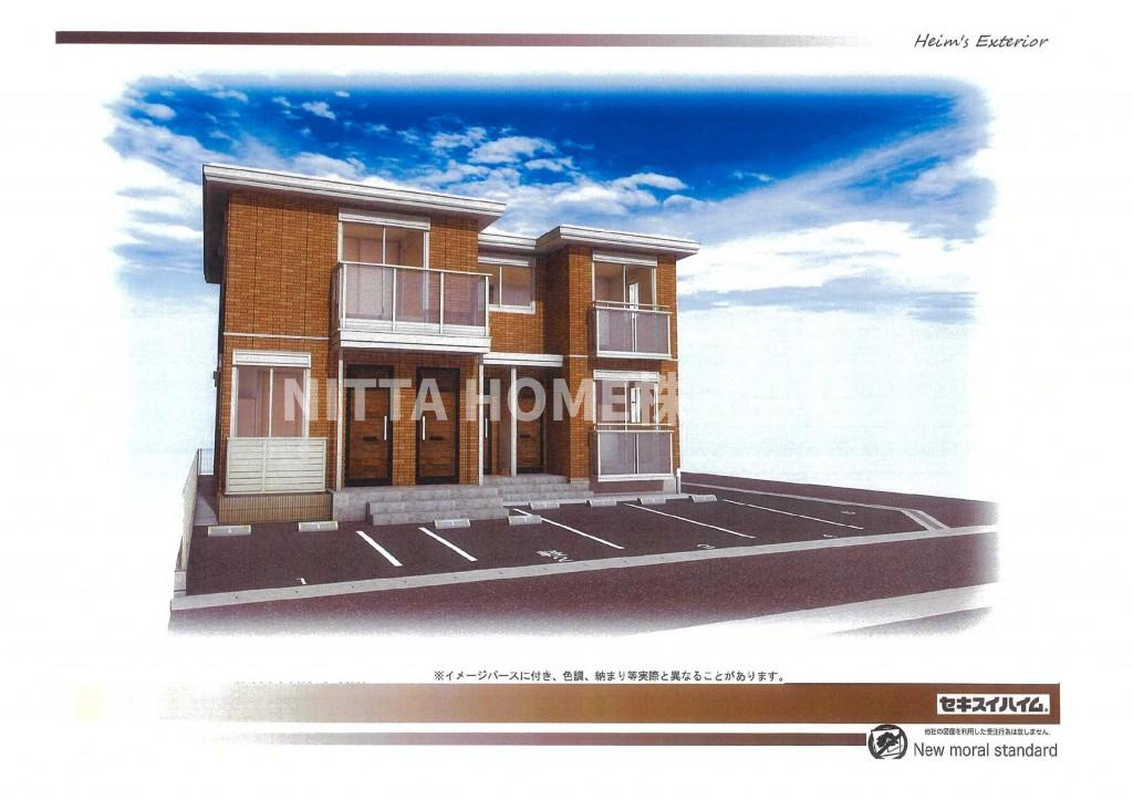 ロンジュビタの外観|耐震性に優れたアパート◆