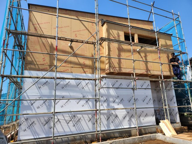 【外観】 | グランドエスカイヤー二宮１丁目　３号地 | 2026/2/23東側　（区画3　基礎工事中です）
