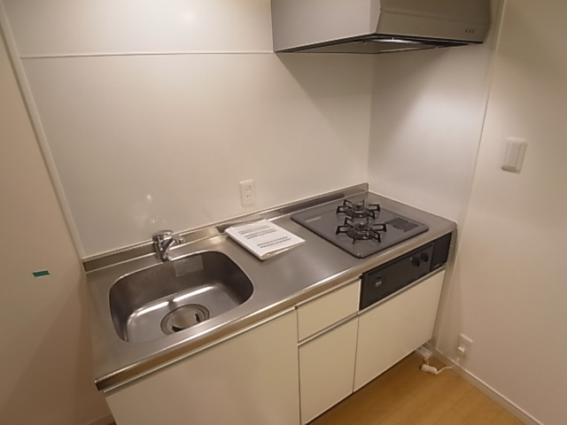 神戸市長田区久保町７丁目のアパートのキッチン|システムキッチン（ガス２口）