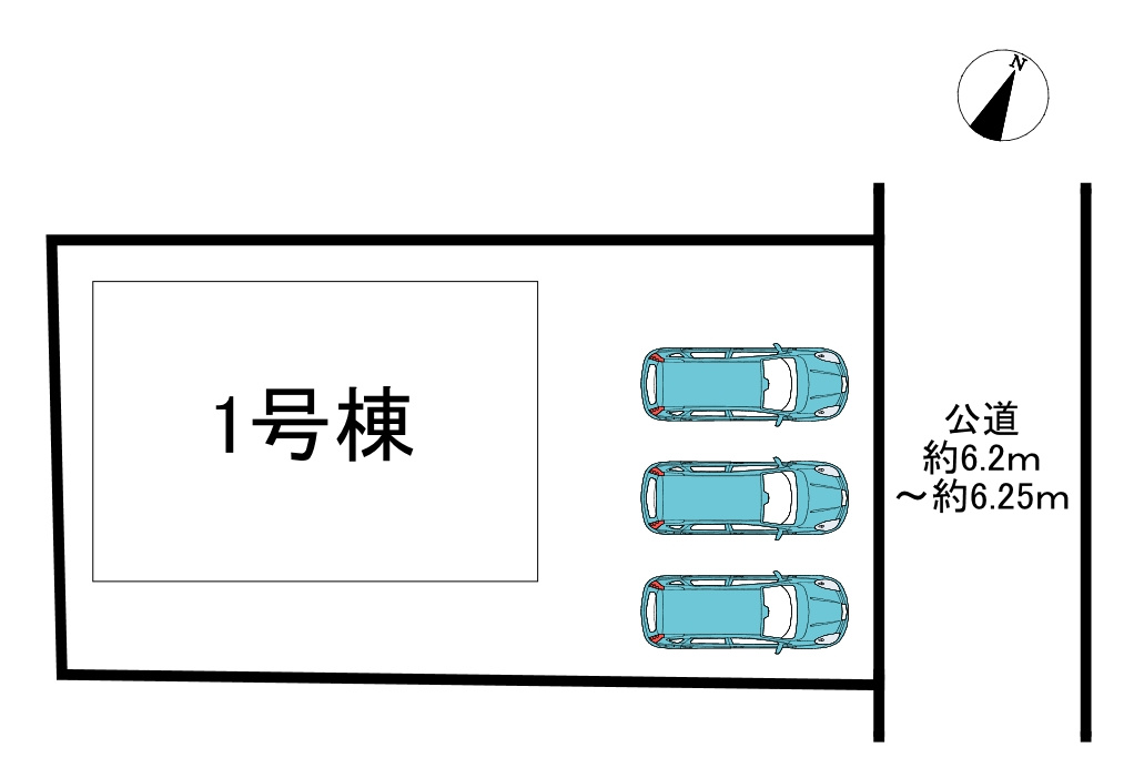常滑市字中大流　全1棟の区画図|全1区画分譲地♪