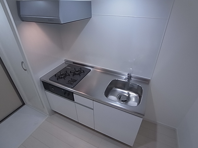 神戸市長田区野田町９丁目のアパートのキッチン|システムキッチン（ガス２口）