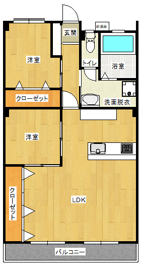 ニュー千早団地二棟の間取り