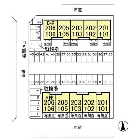 アロース・ガーデン　Ａの区画図|他社様掲載物件もまとめてご紹介、ご案内可能です(^^)/