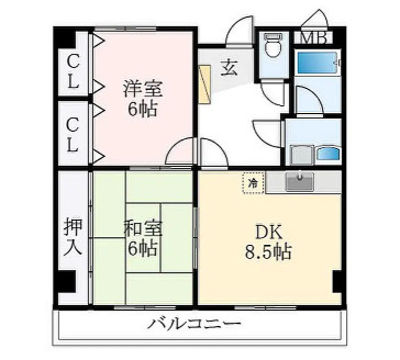プロヴァンス・イン松原の間取り