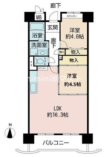 グレイスコート上本町の間取り