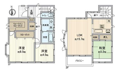 泉区中田西2丁目 中古戸建 3980万円の間取り