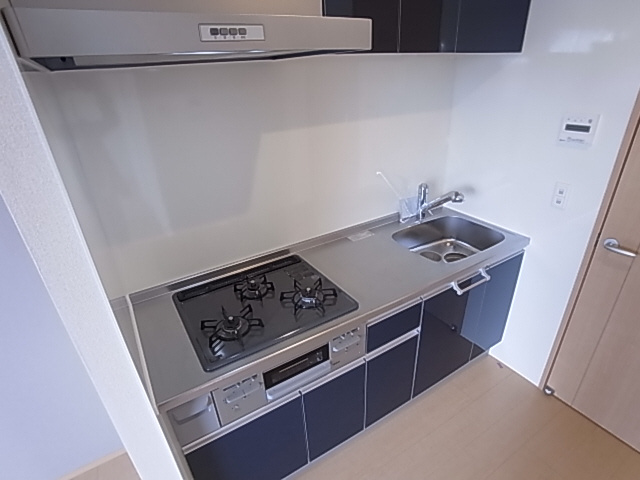神戸市兵庫区中道通９丁目のアパートのキッチン|システムキッチン（ガス３口）