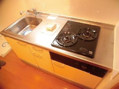 フラッティ大和のキッチン|2口ガスキッチン