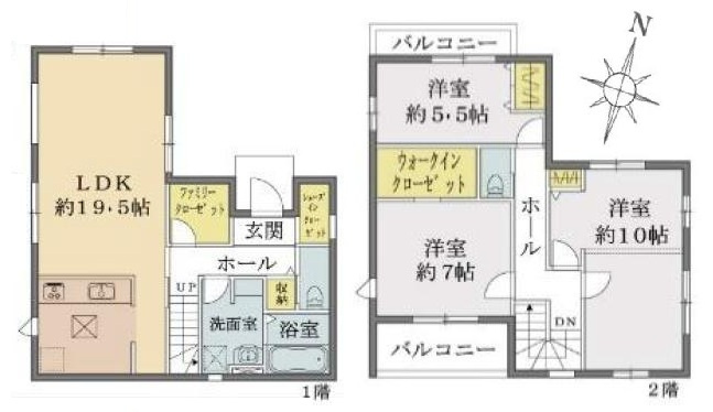三郷市上彦名　新築戸建　全1棟の間取り|可変タイプの間取りで、3LDKから4LDKへ変更可能。家族構成やライフスタイルの変化に対応できます。