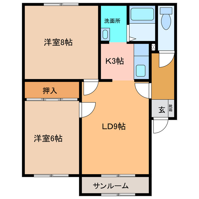 リッチハウスＡの間取り
