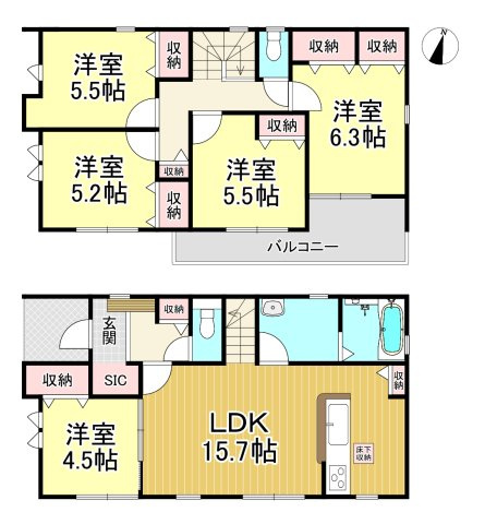 常滑市飛香台7丁目　全2棟　1号棟の外観|Ｒ8.5.7撮影　並列駐車2台可能☆