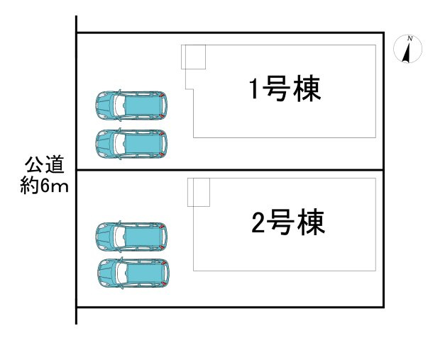 常滑市飛香台7丁目　全2棟　1号棟の区画図|全2区画分譲地♪