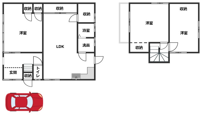 【間取り】 | 高野口町名倉戸建