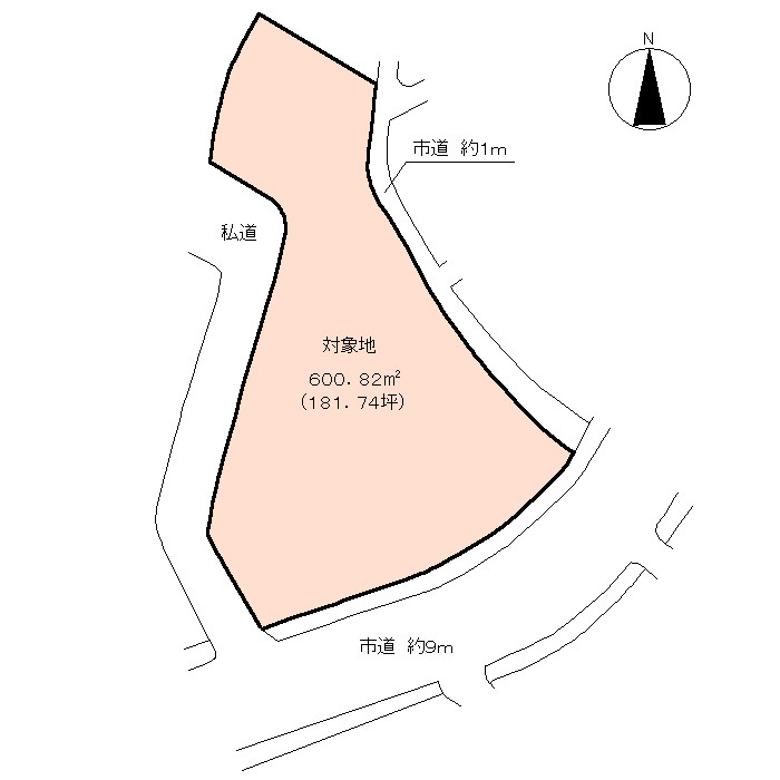 熱海市　上宿町の土地図
