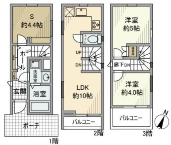 【間取り】 | 大塚戸建 | 56.97㎡3LDK